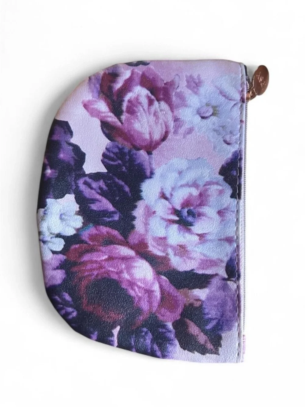 Floral Purple Cosmetic Pouch